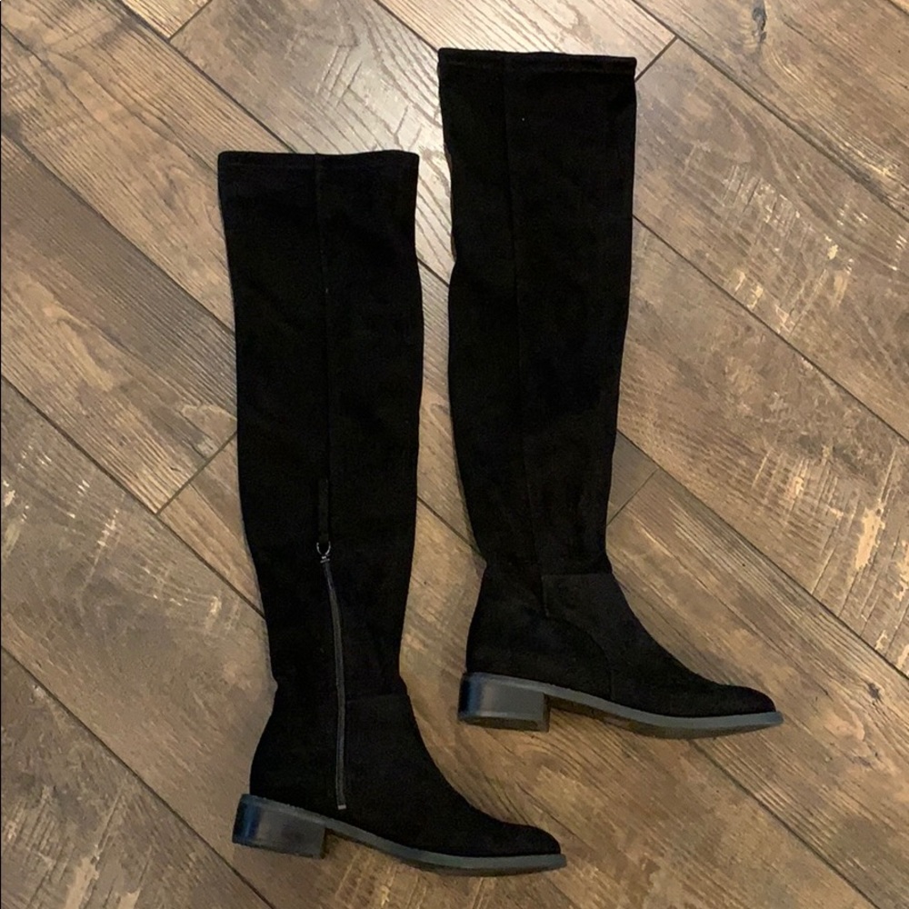 Franco Sarto Over the Knee Black Suede Boots - Picture 1 of 6